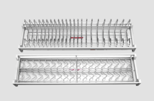 Kệ chén cố định khung nhôm nan Oval - CRW SUS304